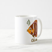 Mug Poisson Tropical Brun Moderne (Devant droit)