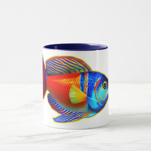 Mug Poisson unique et coloré (Centre)