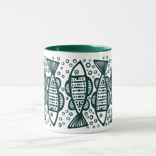 Mug Poisson - Vert foncé (Centre)