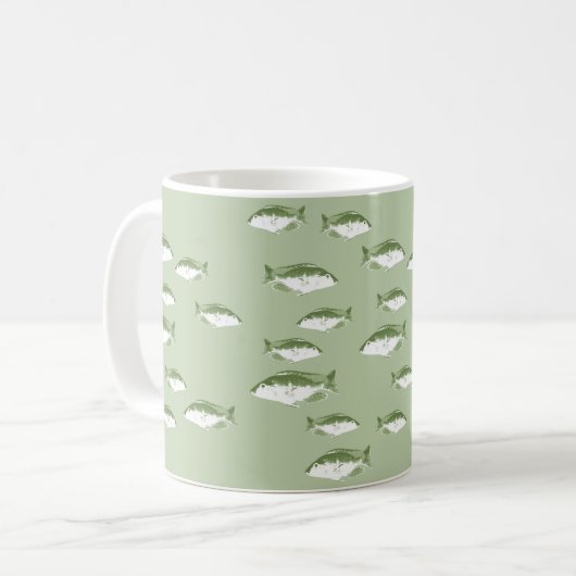 Mug Poisson vert olive (Devant gauche)