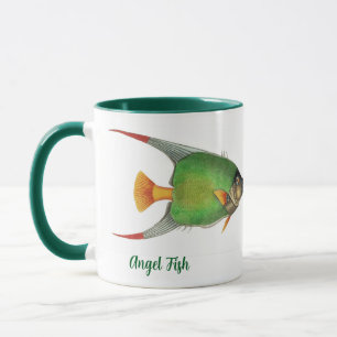 Mug Poisson vintage d'ange tropical personnalisé