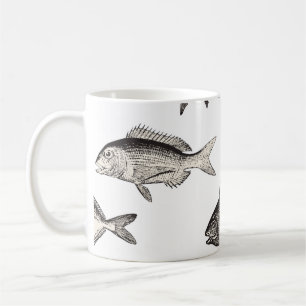 Mug Poisson vintage sans sourire patternvintage, poiss