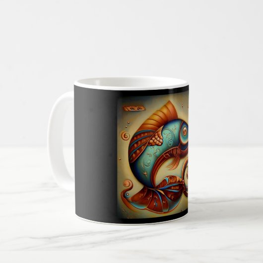 Mug Poissons 10 (Devant gauche)