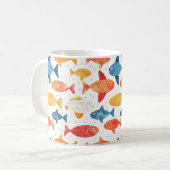 Mug Poissons amusants Motif coloré (Devant gauche)