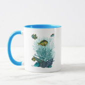 Mug Poissons Bleus Coques et Coraux (Gauche)