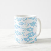 Mug Poissons bleus nageant dans la mer (Devant droit)