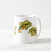 Mug poissons de basse de bande dessinée (Devant droit)