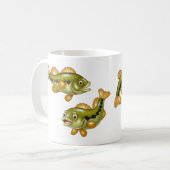 Mug poissons de basse de bande dessinée (Devant gauche)