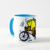 Mug Poissons de bicyclette (vélo) (Devant gauche)