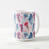 Mug Poissons de gelée colorée (Devant droit)