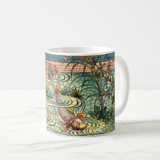 Mug Poissons de mosaïque (Devant droit)