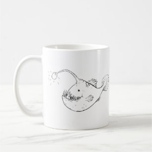 Mug Poissons de pêcheur à  la ligne de mer profonde