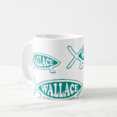 Mug Poissons d'évolution d'Alfred Wallace (Devant gauche)