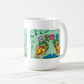 Mug Poissons floraux Poissons avec fleurs (Devant droit)