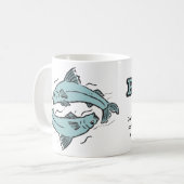 Mug Poissons Le signe de l'eau du poisson muqueuse ast (Devant gauche)