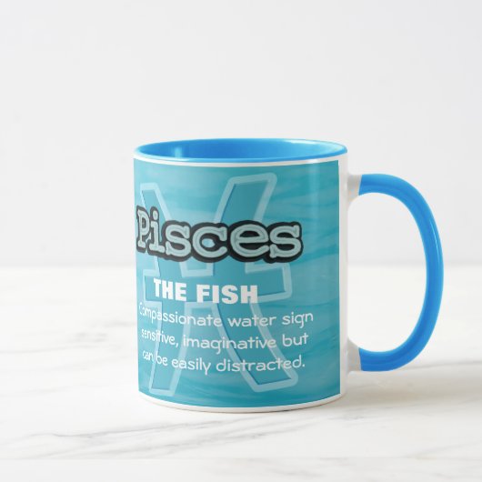 Mug Poissons Le signe de l'eau du poisson muqueuse ast (Droite)