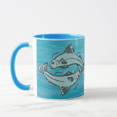 Mug Poissons Le signe de l'eau du poisson muqueuse ast (Gauche)