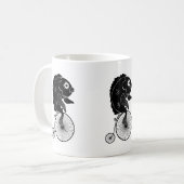 Mug Poissons montant un vélo (Devant gauche)