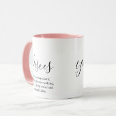 Mug "Poissons personnalisées Signal zodiaque Nom et tr (Devant gauche)