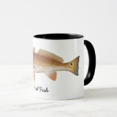 Mug Poissons rouges, art original par Mary K (Devant droit)