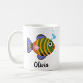 Mug Poissons Tropicaux Colorés Modernes (Gauche)
