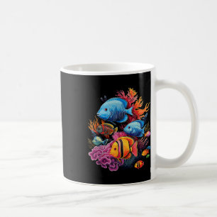 Mug Poissons Tropicaux Colorés Sur La Vie Marine D'un