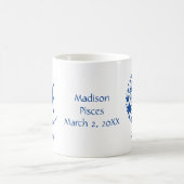 Mug Poissons Zodiac Astrologie Anniversaire Cadeau Ble (Centre)