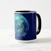Mug Poissons Zodiaque Café Personnalisable (Devant droit)