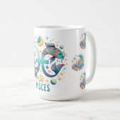 Mug Poissons Zodiaque Colorés Astrologie (Devant droit)