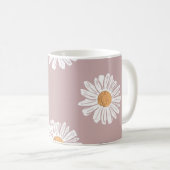 Mug Poitrine rose : Motif à répétition florale. (Devant droit)