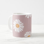 Mug Poitrine rose : Motif à répétition florale. (Devant gauche)