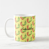 Mug Poivrons Aquarelles Rouge Et Vert (Gauche)