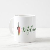 Mug Poivrons de piments verts personnalisés (Devant gauche)