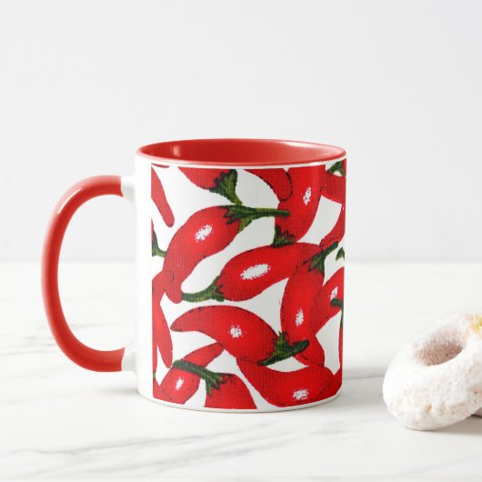 Mug Poivrons Rouge Chaud Épicé (Avec donut)
