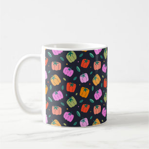Mug Poivrons variés, motif sans soudure, poivron