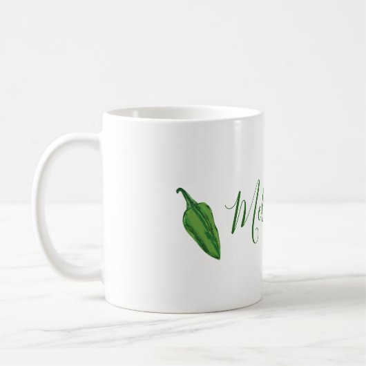 Mug Poivrons verts personnalisés (Gauche)