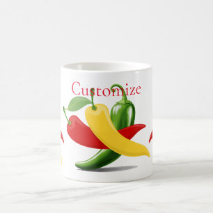 Mug Poivrons verts rouges chili Thunder_Cove