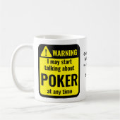 Mug Poker Funny Personalized Warning (Gauche)