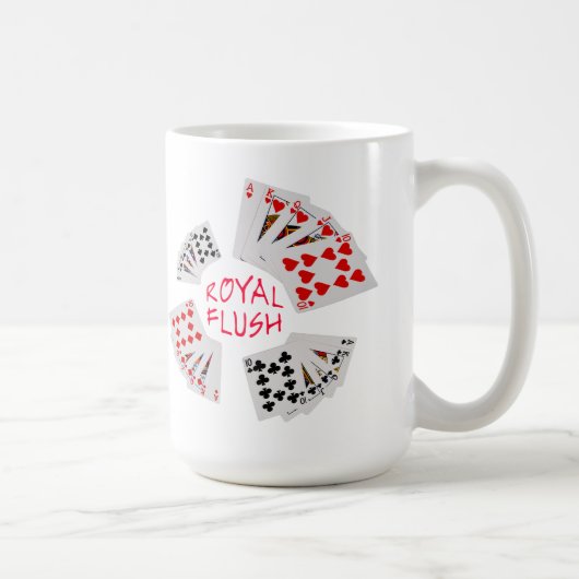 Mug Poker Hands - Royal Flush personnalisable (Droite)
