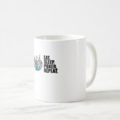 Mug Poker - Manger. Dormir. Poker. Répéter. (Devant droit)