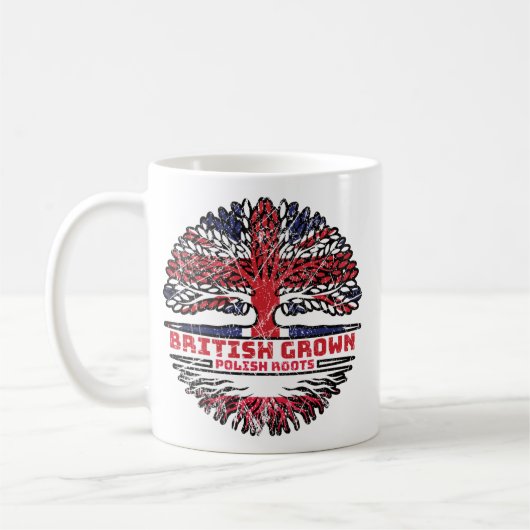 Mug Poland Polish Uk United Kingdom British Tree Roots (Gauche)