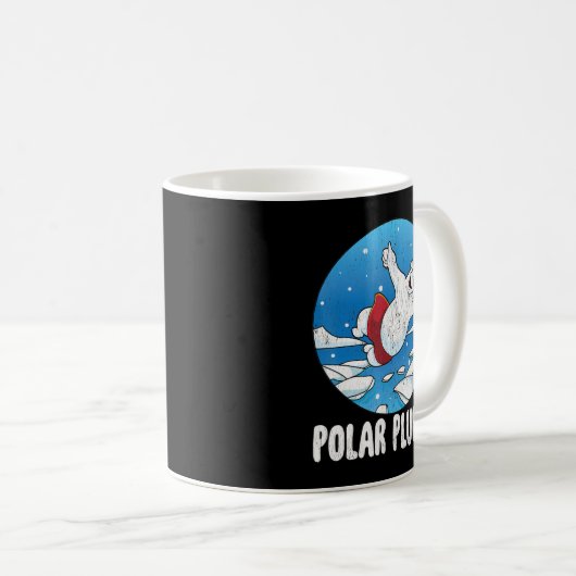 Mug Polar Plunge Ice Jump Funny Polar Bear Winter   (Devant droit)