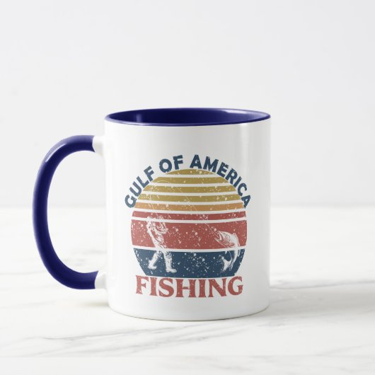 Mug Pôle de pêche du golfe d'Amérique patriotique amér (Gauche)