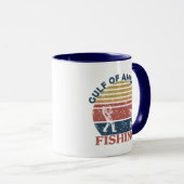 Mug Pôle de pêche du golfe d'Amérique patriotique amér (Devant droit)