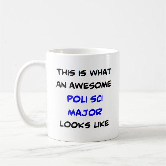 Mug poli sci major, génial (Gauche)