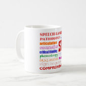 Mug Police colorée d'amusement de pathologiste de (Devant gauche)
