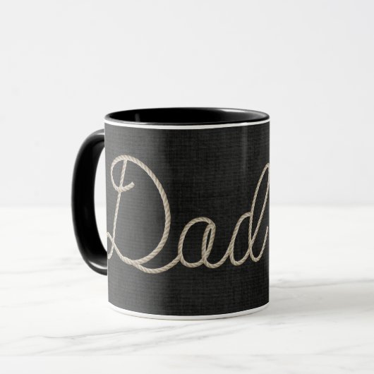 Mug Police de corde papa en noir (Devant gauche)