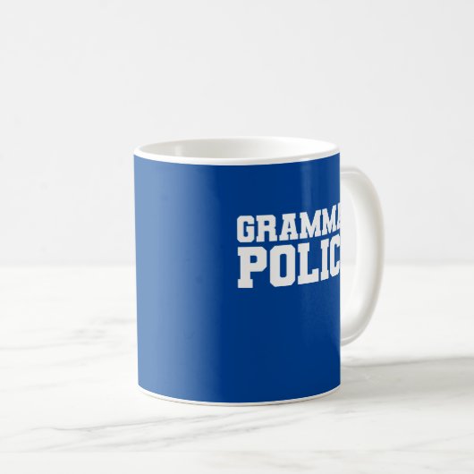 Mug "Police de Grammaire" (Devant droit)