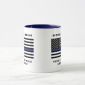 Mug Police de la ligne bleue mince (Centre)