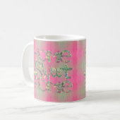 Mug Police florale "Home Sweet Home" (Devant gauche)